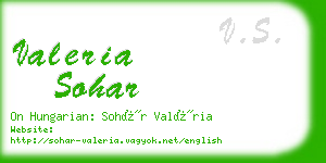 valeria sohar business card